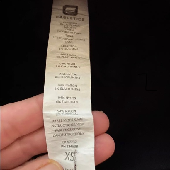Fabletics black net bottom leggings XS. $ IS FIRM - Picture 3 of 3